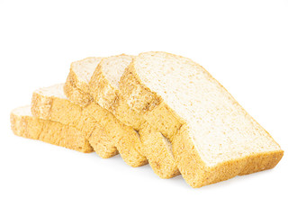 Wall Mural - Sliced bread isolated on white background. Clipping path.