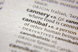 Word or phrase Cannibal in a dictionary.