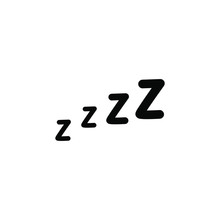 Zzz Sleep Icon Vector Illustration. On White Background.