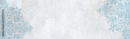 Fotomural Soft colorful pattern with mandala element