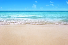 White Sandy Tropical Summer Beach Background