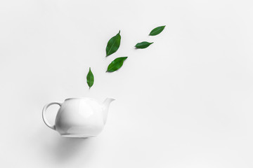 Wall Mural - Green Tea and Teapot