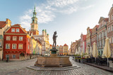 Fototapeta Miasto - Main Market city square (Stare Miasto) of Poznan, Poland, 
