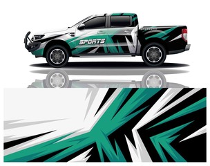 truck car decal wrap design vector