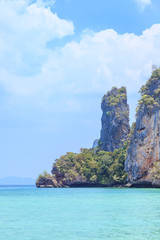 Wall Mural - Beautiful crystal clear water at Koh Phak Bia Island in Andaman sea at Krabi, Thailand