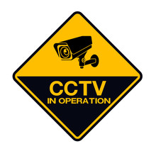  CCTV Camera Symbol Sign Isolate On White Background Label ,Vector 