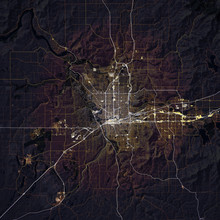 Map Spokane City. Washington