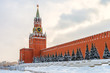 Moscow Kremlin in winter, Russia. It is famous tourist attraction of Moscow.