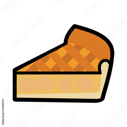 シンプルなアップルパイのイラスト Stock Illustration Adobe Stock