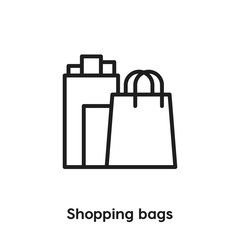 Wall Mural - shopping bags icon vector sign symbol