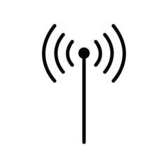 Aufkleber - broadcast signal wave vector isolated icon