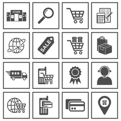 Poster - online shopping icon vector design symbol