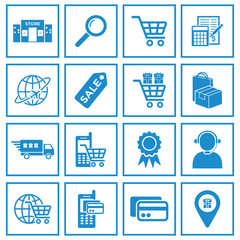 Poster - online shopping icon vector design symbol