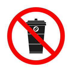 Poster - No drink prohibited vector symbol.