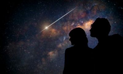 Couple under the Milky way stars. My astronomy work.