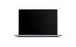 © grafius - Blank screen LCD monitor silver macbook pro style computer mockup. Realistic illustration isolated on white background for website preview; presentation etc. Vector EPS.