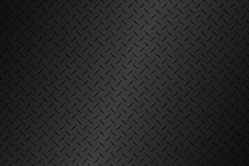Wall Mural - Black metal plate texture, stainless steel background with gradient, modern vector illustration