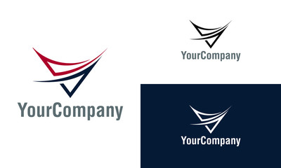 Aufkleber - Letter V logo icon design template elements. Simple minimalist template graphic illustration. Creative vector emblem, for icon or design concept.