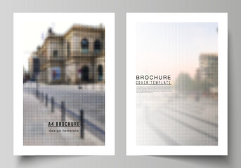 Poster - vector layout of a4 cover mockups design templates for brochure, flyer, booklet, cover design, book 
