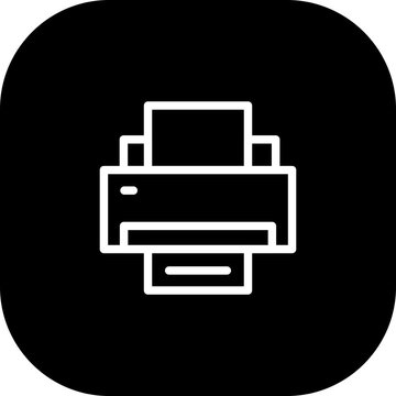 Printer Icon With White Background