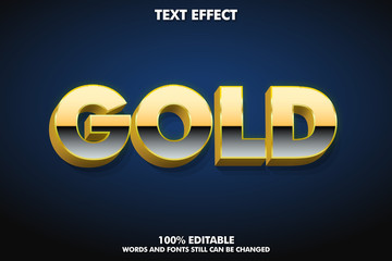 Poster - Strong bold 3D gold text effect