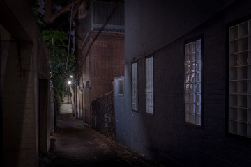  narrow street at night