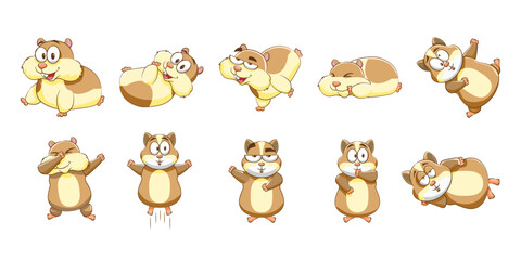 hamster vector set collection graphic clipart design