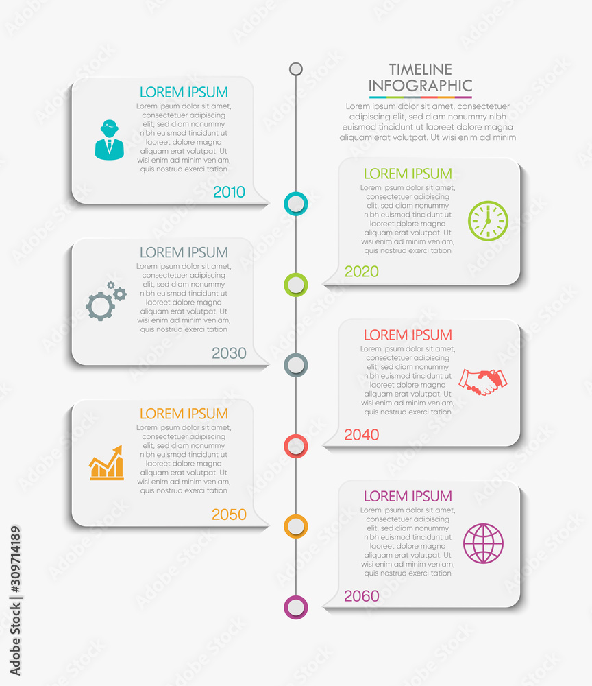 Business data visualization. timeline infographic icons designed for ...