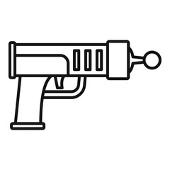 Poster - Future blaster icon. Outline future blaster vector icon for web design isolated on white background