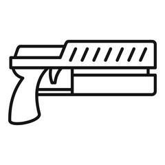 Poster - raygun blaster icon. outline raygun blaster vector icon for web design isolated on white background
