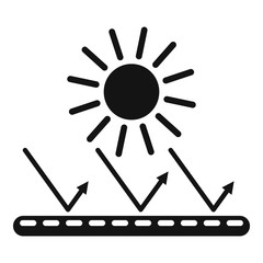 Poster - sunscreen fabric feature icon. simple illustration of sunscreen fabric feature vector icon for web d