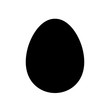 Egg simple icon design, vector egg silhouette, black color illustration