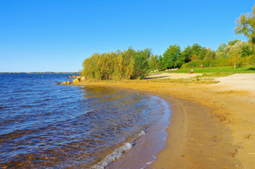 Canvas Print - Senftenberger See Strand Buchwalde im Lausitzer Seenland - Senftenberg Lake beach Buchwalde Lusatian Lake District