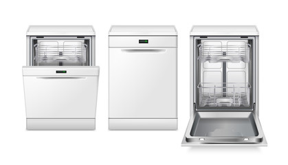 Sticker - Dishwasher Machine Realistic Set