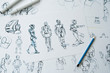 © Chaosamran_Studio - Animator designer Development designing drawing sketching development creating graphic pose characters sci-fi robot Cartoon illustration animation video game film production , animation design studio.