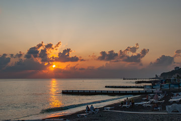 Sunset on the Black Sea coast