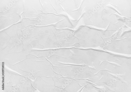 Cuadros en Lienzo Surface of wet crumpled glued paper