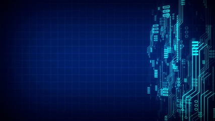 Wall Mural - circuit technology network concept