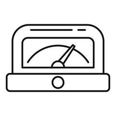 Poster - Amperemeter icon. Outline amperemeter vector icon for web design isolated on white background