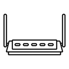 Poster - firewall router icon. outline firewall router vector icon for web design isolated on white backgroun