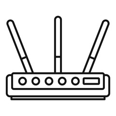 Poster - Internet router icon. Outline internet router vector icon for web design isolated on white background