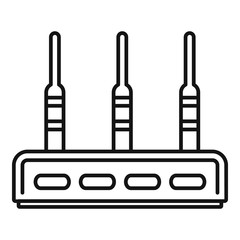 Poster - Communication router icon. Outline communication router vector icon for web design isolated on white background