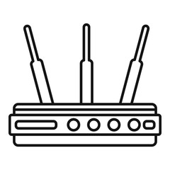 Poster - Network router icon. Outline network router vector icon for web design isolated on white background