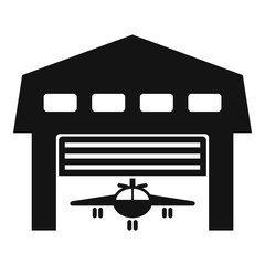 Wall Mural - Aircraft hangar icon. Simple illustration of aircraft hangar vector icon for web design isolated on white background