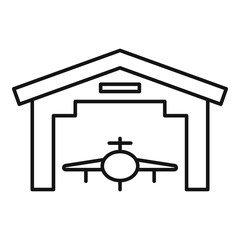 Poster - Hangar terminal icon. Outline hangar terminal vector icon for web design isolated on white background