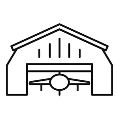 Poster - military hangar icon. outline military hangar vector icon for web design isolated on white backgroun
