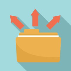 Poster - Folder share icon. Flat illustration of folder share vector icon for web design