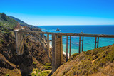 Fototapeta Most - Bixby Bridge, the most photographed bridge on the Pacific Coast. Scenic California Highway 1