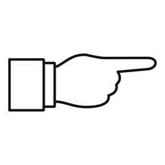 Poster - finger shows icon. outline finger shows vector icon for web design isolated on white background