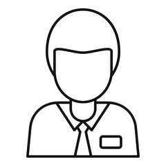Poster - office manager icon. outline office manager vector icon for web design isolated on white background